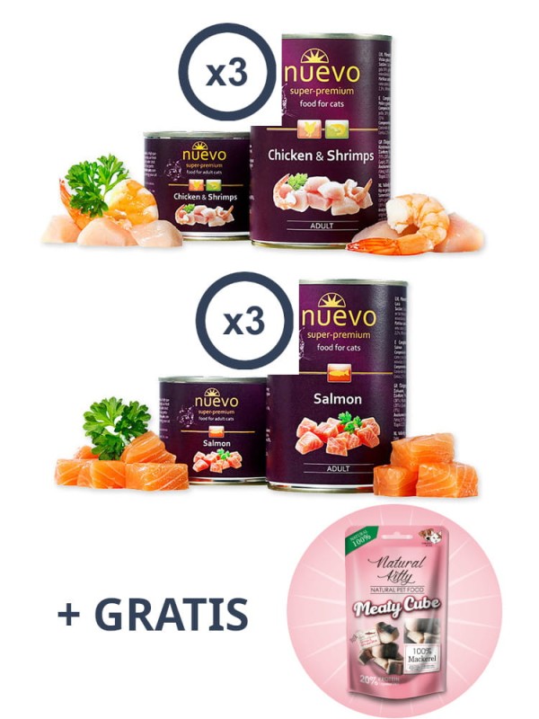 nuevo-mokra-karma-dla-kota-zestaw-chicken-shrimp-salmon-gratis-cube-makrela.jpg