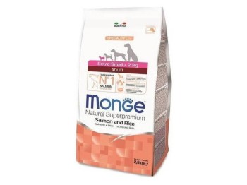 Monge Extra Small Adult Łosoś z ryżem 2,5kg