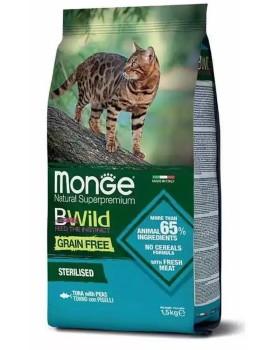 Monge BWild Grain Free Cat Sterilised Tuńczyk z groszkiem 1,5kg