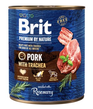 Brit Premium By Nature  Pork with Trachea (puszka) 800g 