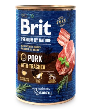 Brit Premium By Nature  Pork with Trachea (puszka) 400g