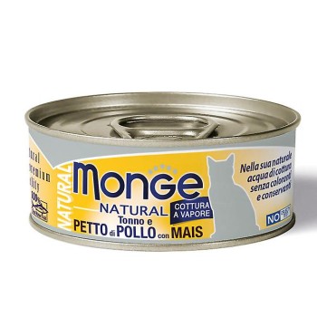 Monge Cat Tuńczyk z kurczakiem i kukurydzą 80g 