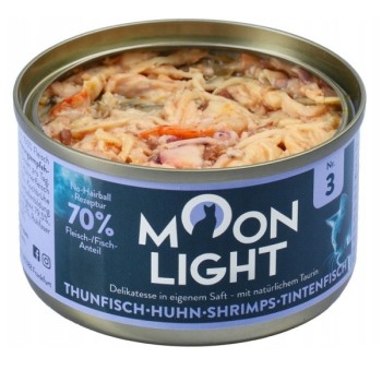 Moonlight Dinner Nr 3 Tuńczyk, Kurczak i Kałamarnica w sosie 80g