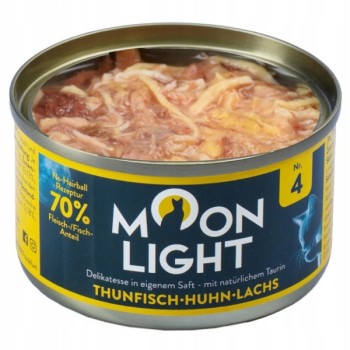 Moonlight Dinner Nr 4 Tuńczyk, Kurczak i Łosoś w sosie 80g