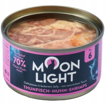 Moonlight Dinner Nr 6 Tuńczyk, Kurczak i Krewetki w sosie 80g