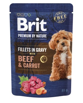 Brit Premium By Nature Dog Fillets Beef & Carrot (saszetka) 85g
