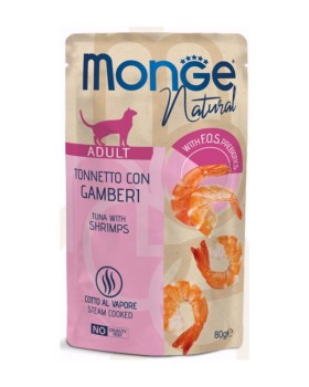 Monge Cat Tuńczyk z krewetkami w galarecie 80g 