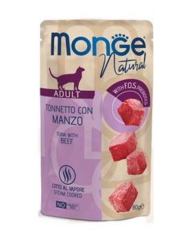 Monge Cat Kawałki tuńczyka z wołowiną 80g 